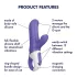 Satisfyer Magic Bunny - waterdichte vibrator met clitorisstimulator (paars)