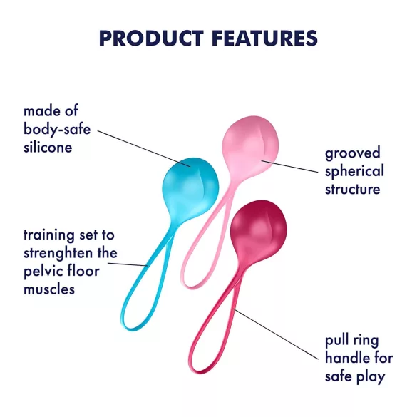 Satisfyer - geishaballen set - 3-delig - bekkenbodemtraining