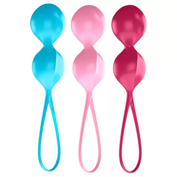 Satisfyer V Balls - kegelbal set - duo + extra bal - siliconen - 3 stuks