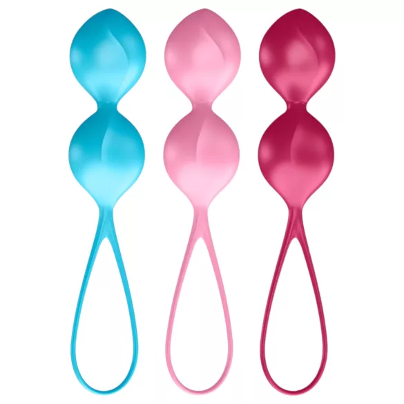 Satisfyer V Balls - kegelbal set - duo + extra bal - siliconen - 3 stuks