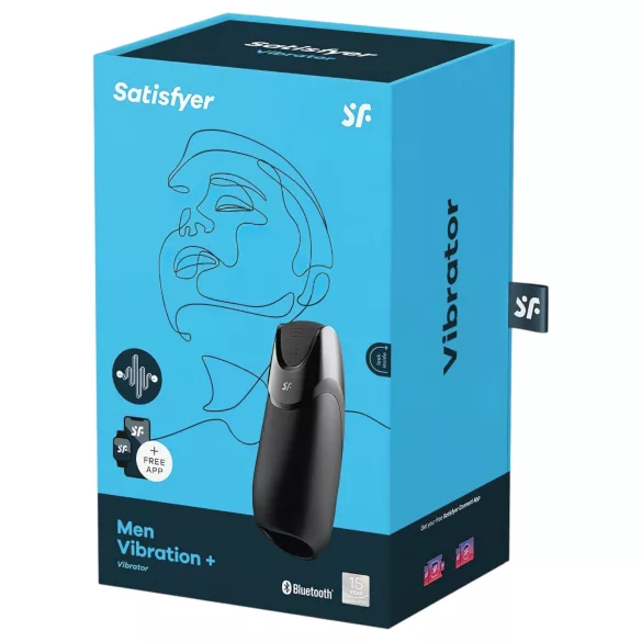Satisfyer Men - App-gestuurde masturbator voor mannen (zwart)