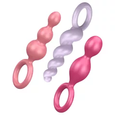 Satisfyer Booty Call - anaalplugset - kleurrijk (3-delig)