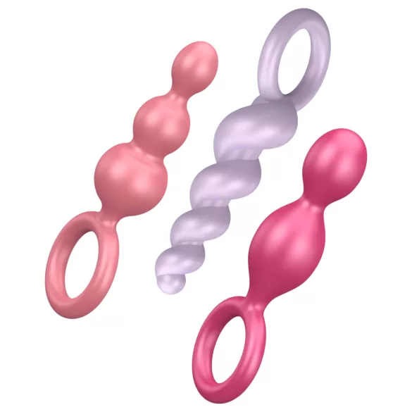 Satisfyer Booty Call - anaalplugset - kleurrijk (3-delig)