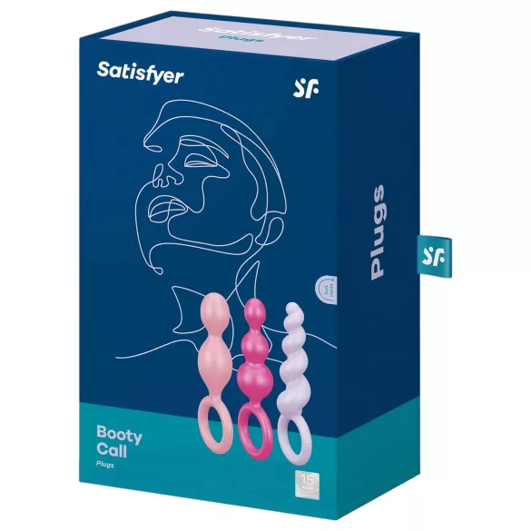 Satisfyer Booty Call - anaalplugset - kleurrijk (3-delig)