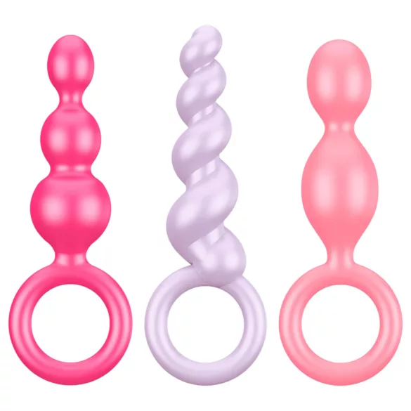 Satisfyer Booty Call - anaalplugset - kleurrijk (3-delig)