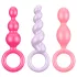 Satisfyer Booty Call - anaalplugset - kleurrijk (3-delig)