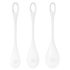 Satisfyer Yoni Power 1 - witte kegelbal set (3-delig)