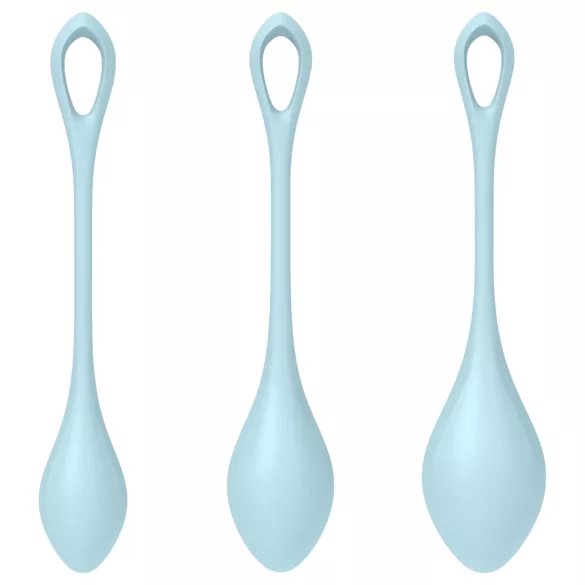 Satisfyer Yoni Power 2 - geishaballen set - 3-delig - blauw