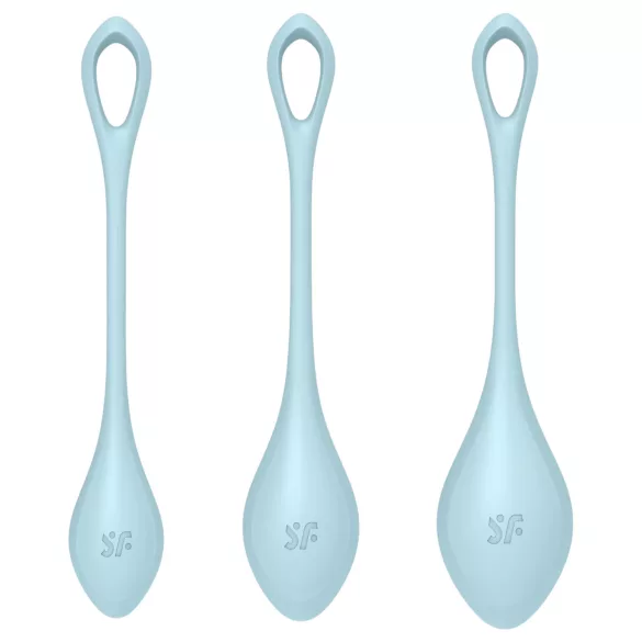 Satisfyer Yoni Power 2 - geishaballen set - 3-delig - blauw