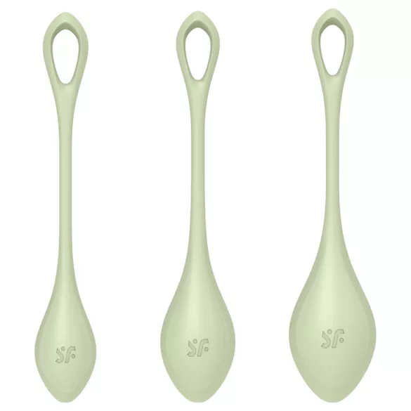 Satisfyer - Yoni Power 2 - geishaballen set - groen - 3-delig