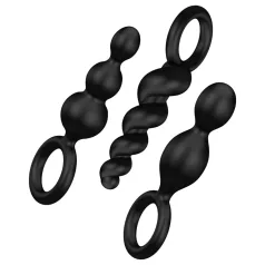 Satisfyer Booty Call - anaal plugset (zwart, 3-delig)