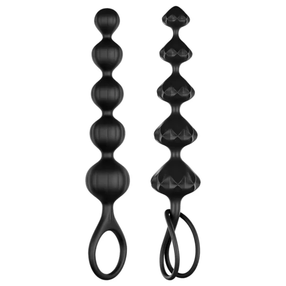 Satisfyer Love Beads - anale kralen set - siliconen - zwart
