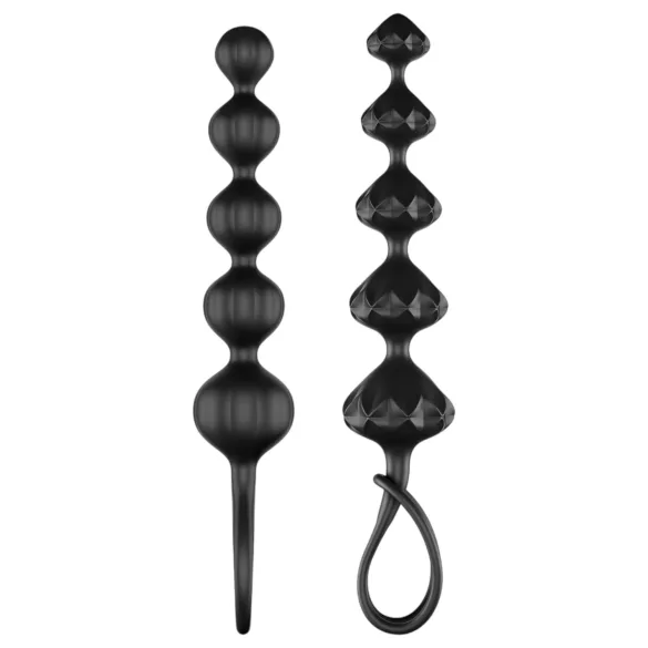 Satisfyer Love Beads - anale kralen set - siliconen - zwart