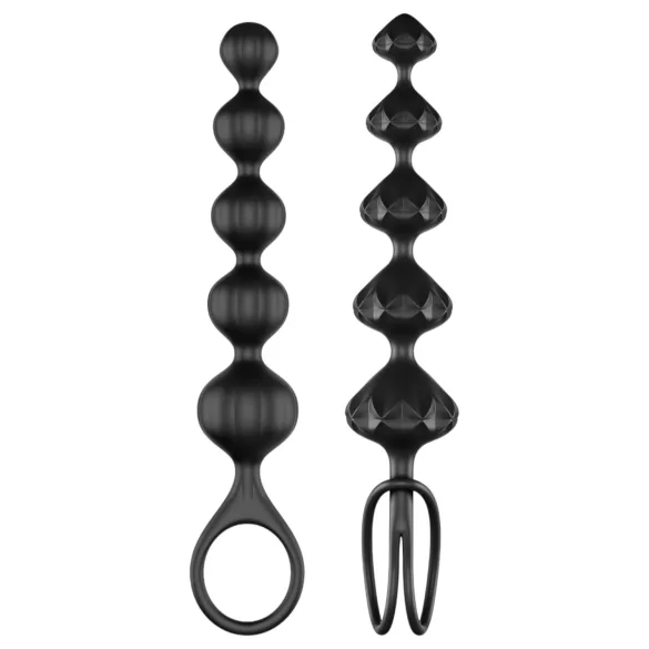 Satisfyer Love Beads - anale kralen set - siliconen - zwart