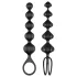 Satisfyer Love Beads - anale kralen set - siliconen - zwart