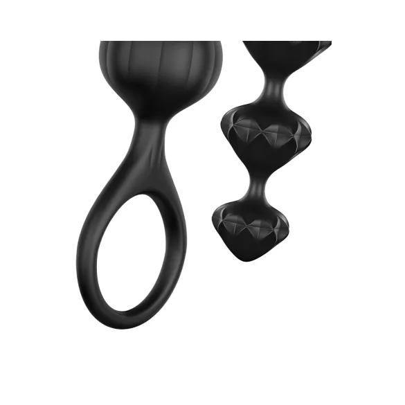 Satisfyer Love Beads - anale kralen set - siliconen - zwart