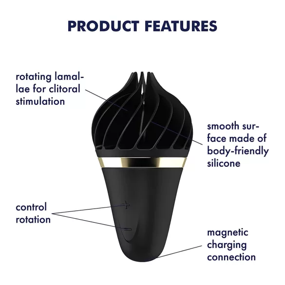 Satisfyer Sweet Treat - oplaadbare, roterende clitorisvibrator (zwart)