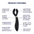 Satisfyer Endless Fun - oplaadbare waterdichte partner vibrator - zwart