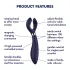 Satisfyer Endless Fun - oplaadbare waterdichte paren vibrator - blauw