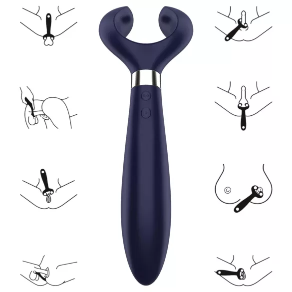 Satisfyer Endless Fun - oplaadbare waterdichte paren vibrator - blauw