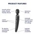 Satisfyer Wand-er Woman - waterdichte massagevibrator (zwart)