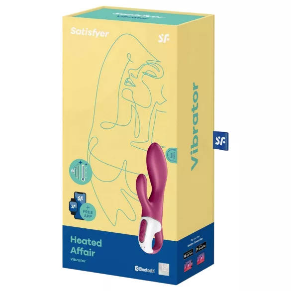 Satisfyer Heated Affair - verwarmende vibrator met clitorisstimulator (rood)
