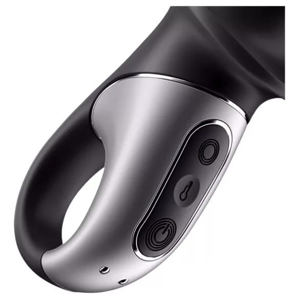 Satisfyer Hot Passion - verwarmde anaal vibrator - zwart