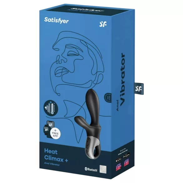 Satisfyer Heat Climax+ - anale vibrator - verwarmend - zwart