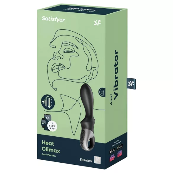 Satisfyer Heat Climax - App-gestuurde verwarmende anaalvibrator (zwart)