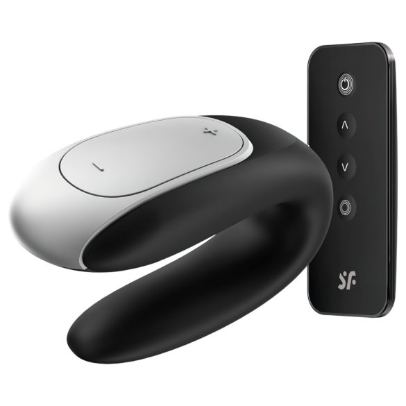 Satisfyer Double Fun - slimme, waterdichte duo-vibrator (zwart)