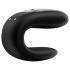 Satisfyer Double Fun - slimme, waterdichte duo-vibrator (zwart)