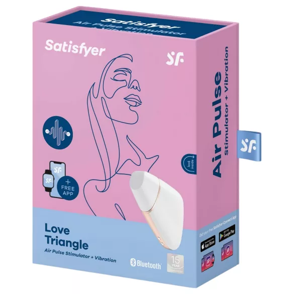 Satisfyer Love Triangle - App-gestuurde luchtdruk clitorisstimulator (wit)
