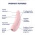 Satisfyer Curvy 2+ - slimme luchtpulserende clitorisstimulator (roze)