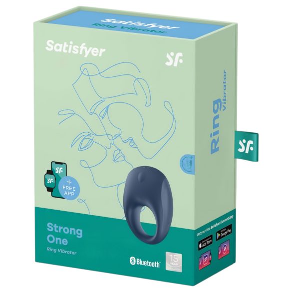 Satisfyer Strong One - slimme vibrerende penisring (blauw)