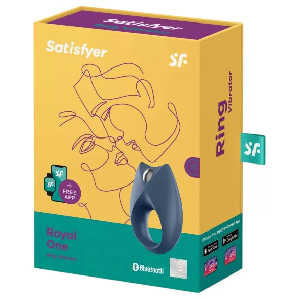 Satisfyer Royal One - vibrerende penisring - bluetooth - blauw
