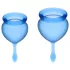 Satisfyer Feel Good - siliconen menstruatiecup-set (blauw, 2 stuks)