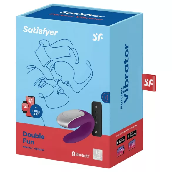 Satisfyer Double Fun - App-gestuurde koppelvibrator (paars)
