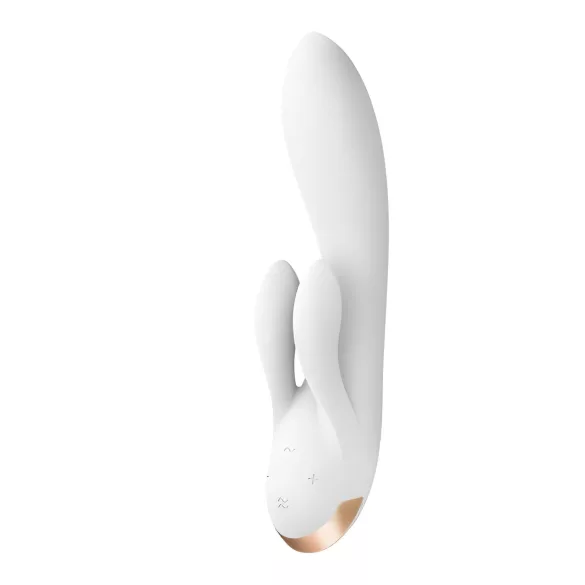 Satisfyer Double Flex - App-gestuurde vibrator met clitorisstimulator (wit)
