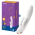 Satisfyer Double Flex - App-gestuurde vibrator met clitorisstimulator (wit)