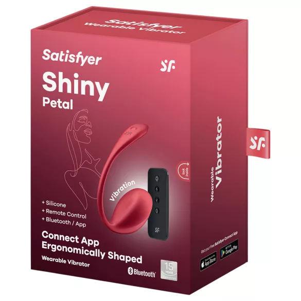 Satisfyer Shiny Petal - vibratie-ei met afstandsbediening - rood