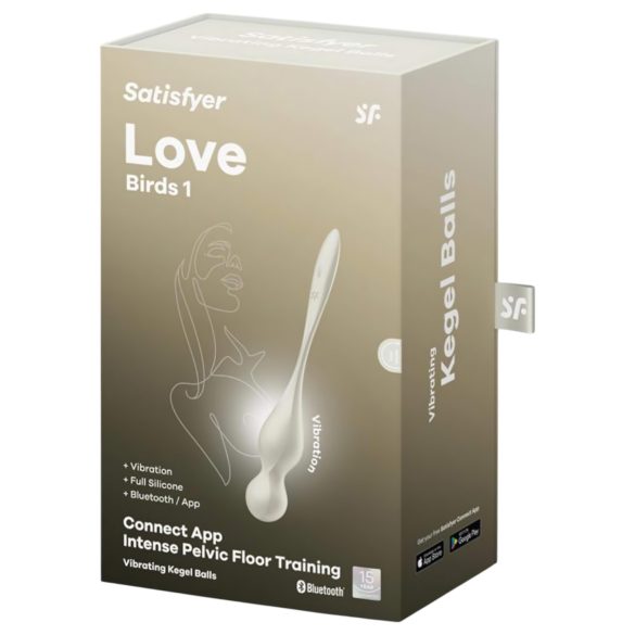 Satisfyer Love Birds 1 - slimme, vibrerende kegeloefenbal (wit)