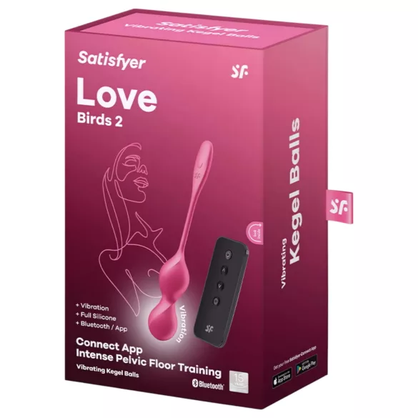 Satisfyer Love Birds 2 - slimme vibrerende kegelbal - roze