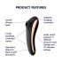 Satisfyer Dual Kiss - oplaadbare vaginale en clitoris vibrator (zwart)