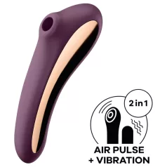   Satisfyer Dual Kiss - 2-in-1 vaginale en clitorale vibrator (paars)