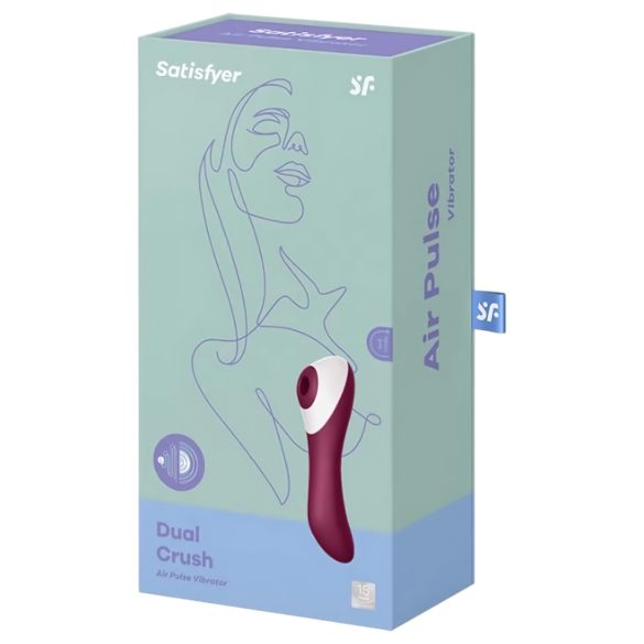Satisfyer Dual Crush - vibrator voor vagina en clitoris - oplaadbaar - rood