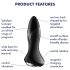 Satisfyer Rotator Plug 1 - parelvormige anale vibrator (zwart)