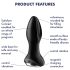 Satisfyer Rotator Plug 2 - parelvormige anale vibrator (zwart)