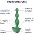 Satisfyer Lolli Plug 2 - oplaadbare, waterdichte anale vibrator (groen)
