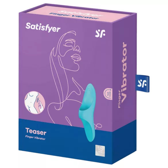Satisfyer Teaser - oplaadbare, waterdichte vingervibrator (turkoois)