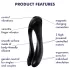 Satisfyer Candy Cane - oplaadbare waterproof vibrator met twee armen - zwart